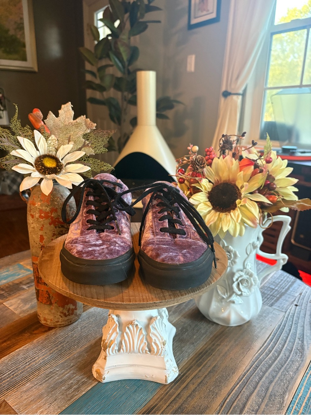 Vans Pink Mauve/Purple Crushed Velvet Sneakers Women’s 6.5 Men’s 5